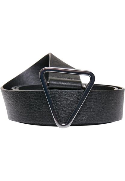 Urban Classics Synthetic Leather Triangle Buckle Belt black