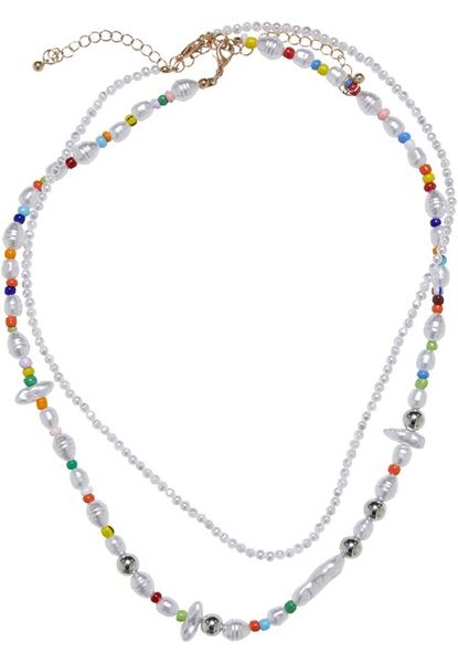 Urban Classics Various Pearl Layering Necklace 2-Pack multicolor