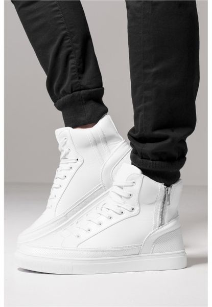 Urban Classics Zipper High Top Shoe white