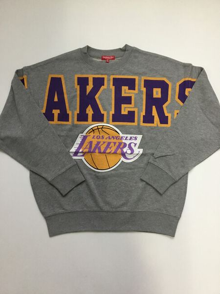 WMNS Sweatshirt Mitchell & Ness Los Angeles Lakers Women's Logo Fleece grey heather